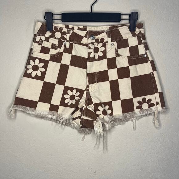 PacSun Pants - PacSun High Rise Festival Color Block & Floral Cutoff Shorts - Size 26